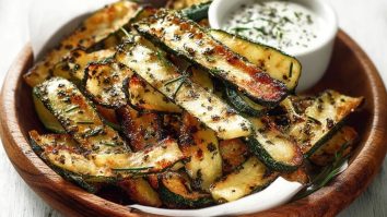 Gebratene Zucchini-Streifen