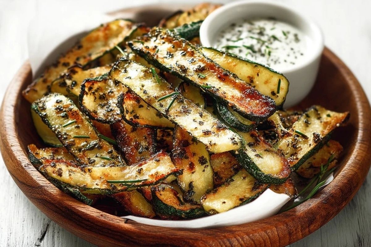 Gebratene Zucchini-Streifen