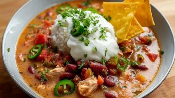 Sämiger Hühner-Chili mit Frischkäse