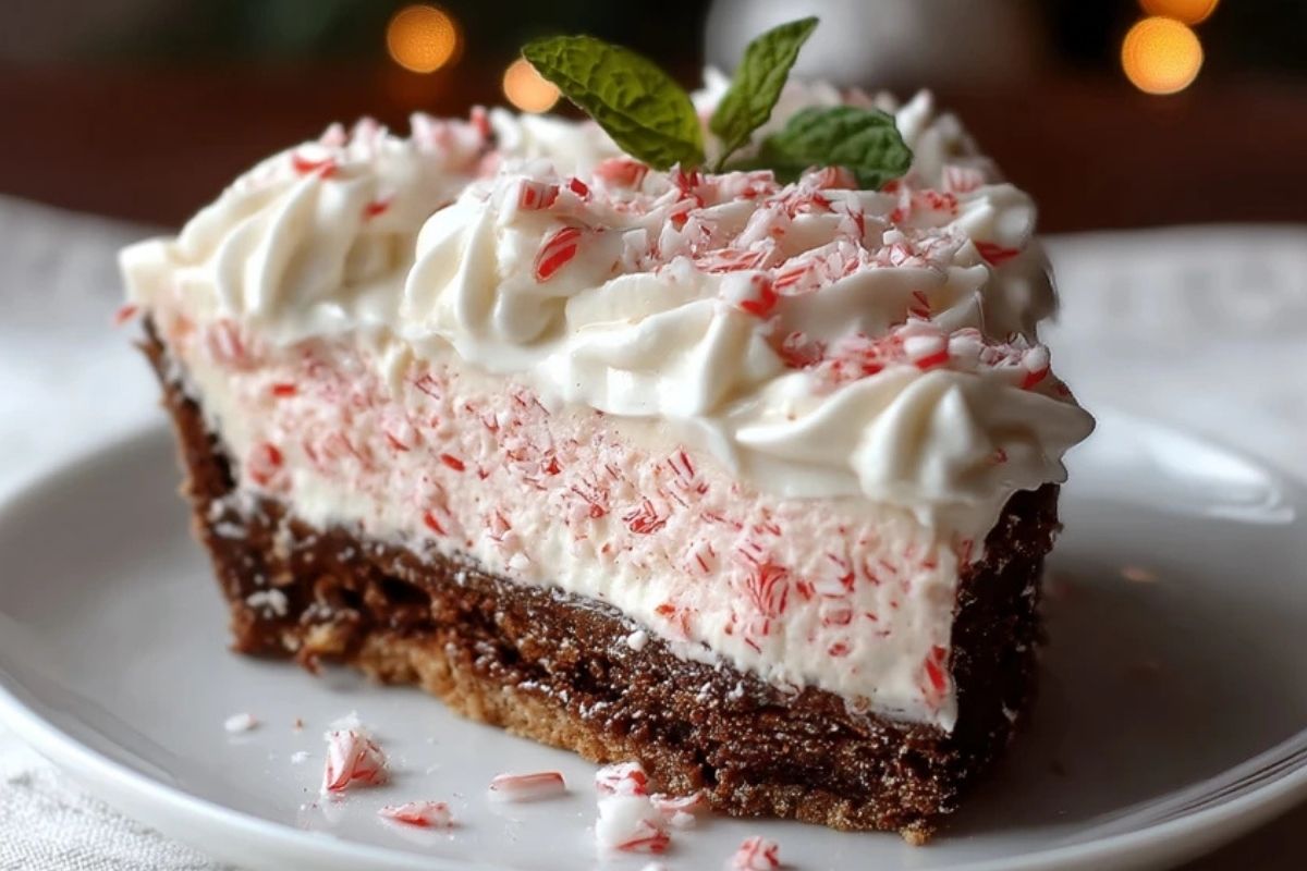 Schnelle Weihnachts-Pfefferminz-Torte