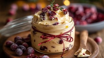 Weihnachtliche Cranberry-Honigbutter