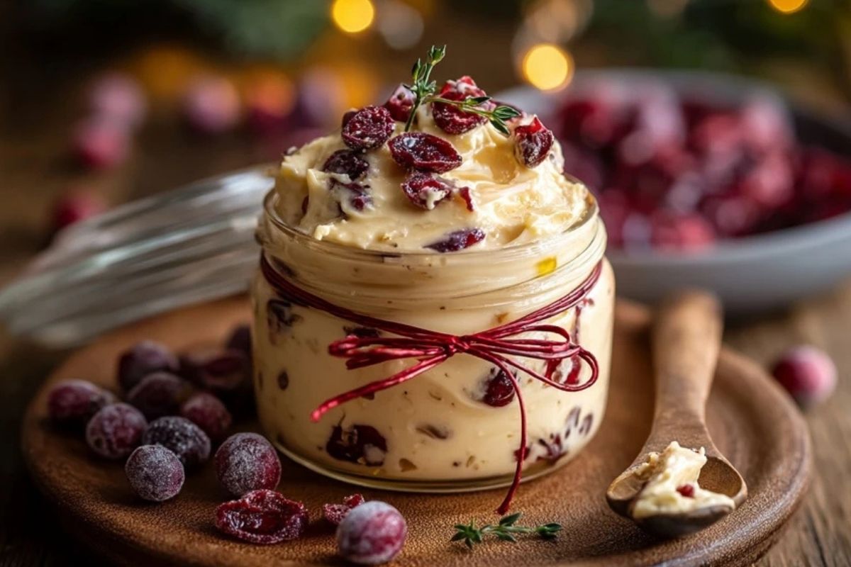 Weihnachtliche Cranberry-Honigbutter