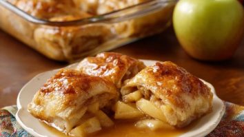 Apfelstrudel mit Croissantteig