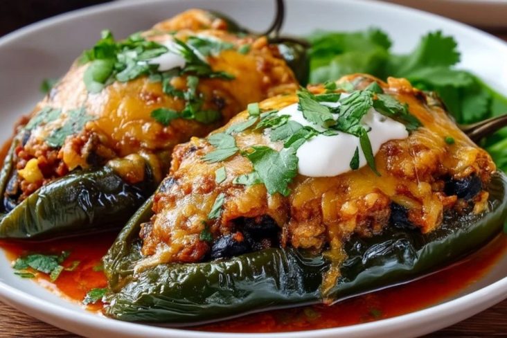Einfache Gebackene Chili Rellenos