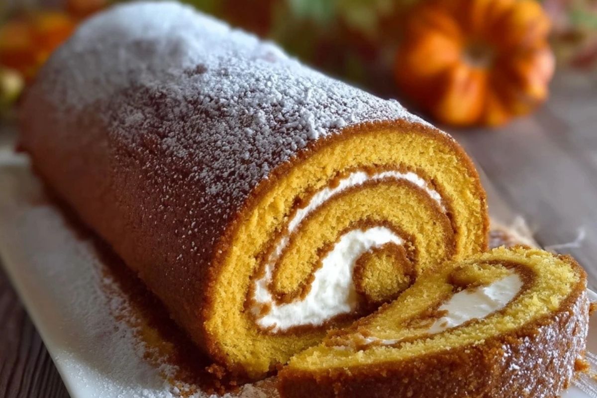 Hausgemrollter Kürbiskuchen