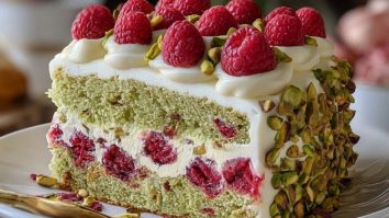 Himmlischer Pistazien-Himbeertraumkuchen