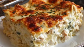 Hühnchen Alfredo Lasagne