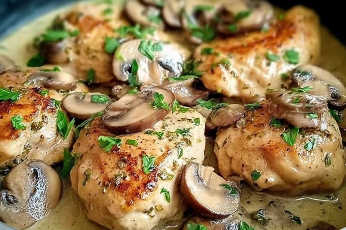 Hühnchen Marsala aus dem Slow Cooker