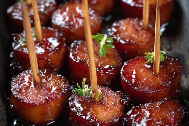 Karamellisierte Kielbasa Happen