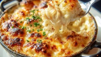 Käse-Lumpenkrebs Auflauf