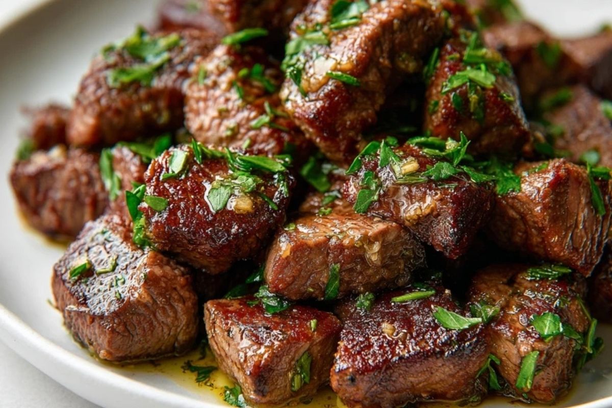 Knoblauchbutter Steakwürfel