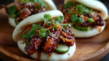 Koreanische Chicken Bao Buns