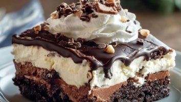 Schokoladen-Brownie-Kühlschrankkuchen