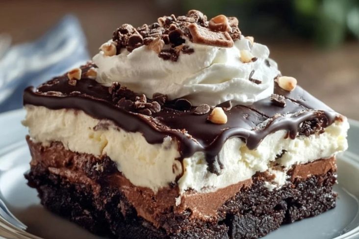 Schokoladen-Brownie-Kühlschrankkuchen