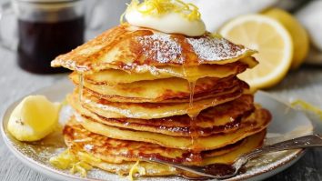 Zitronen-Ricotta-Protein-Pfannkuchen