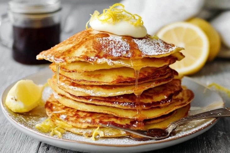 Zitronen-Ricotta-Protein-Pfannkuchen