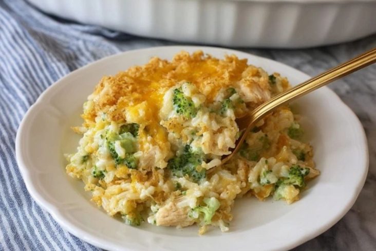 Hühnchen-Brokkoli-Reis-Auflauf