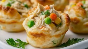 Hühnchen-Törtchen mit Gemüsefüllung