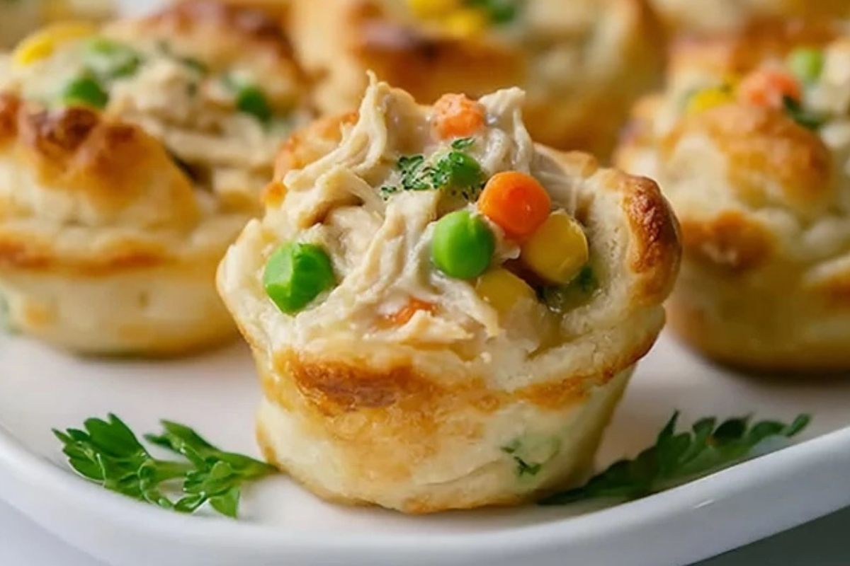 Hühnchen-Törtchen mit Gemüsefüllung