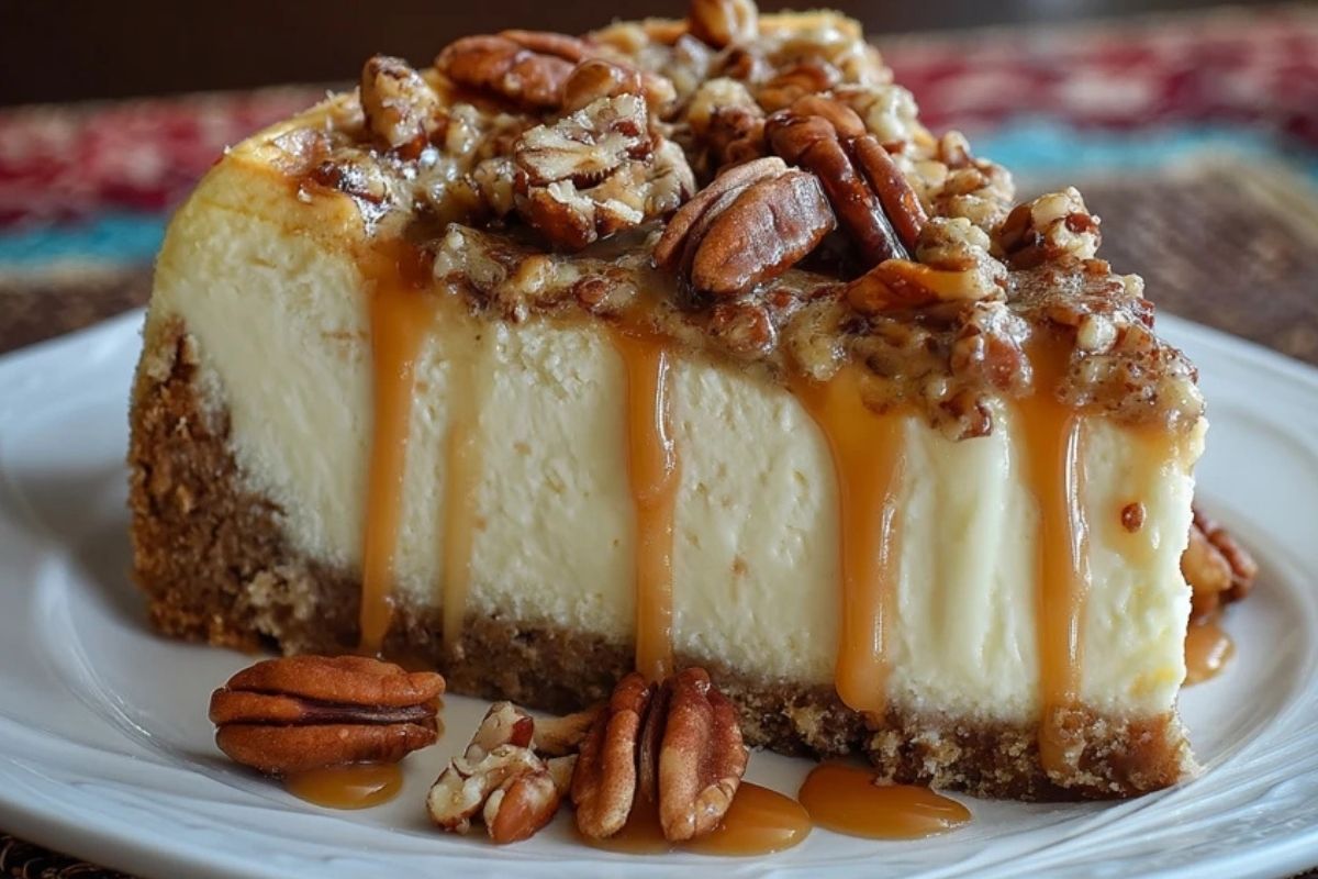 Karamellisierter Butter-Pekan-Käsekuchen