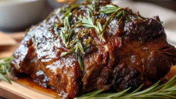 Langsam Gegartes Rosmarin-Lamm Schulter