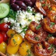 Mediterrane Garnelen Schalen