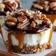 Mini Cheesecake Mit Karamell Und Pekannüssen