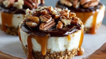 Mini Cheesecake Mit Karamell Und Pekannüssen