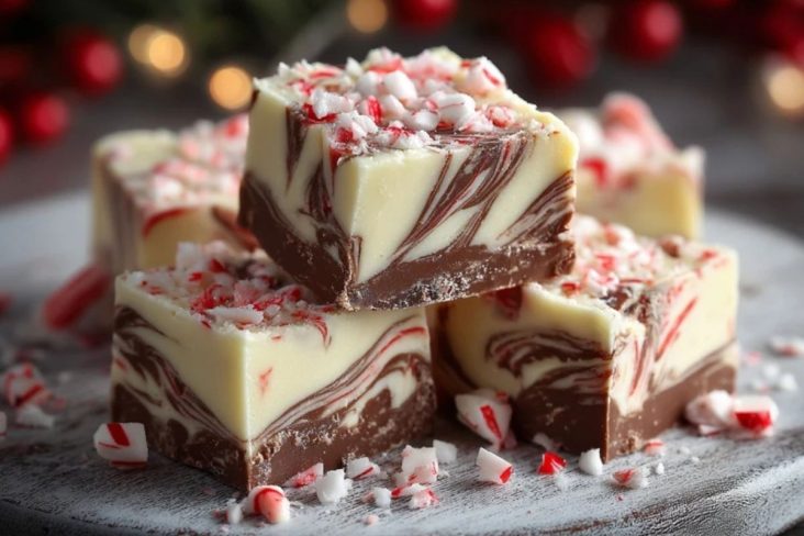 Pfefferminzwirbel-Fudge