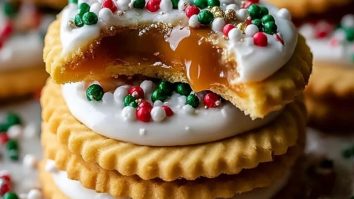 Unwiderstehliche Karamell-Ritz-Kekse zu Weihnachten