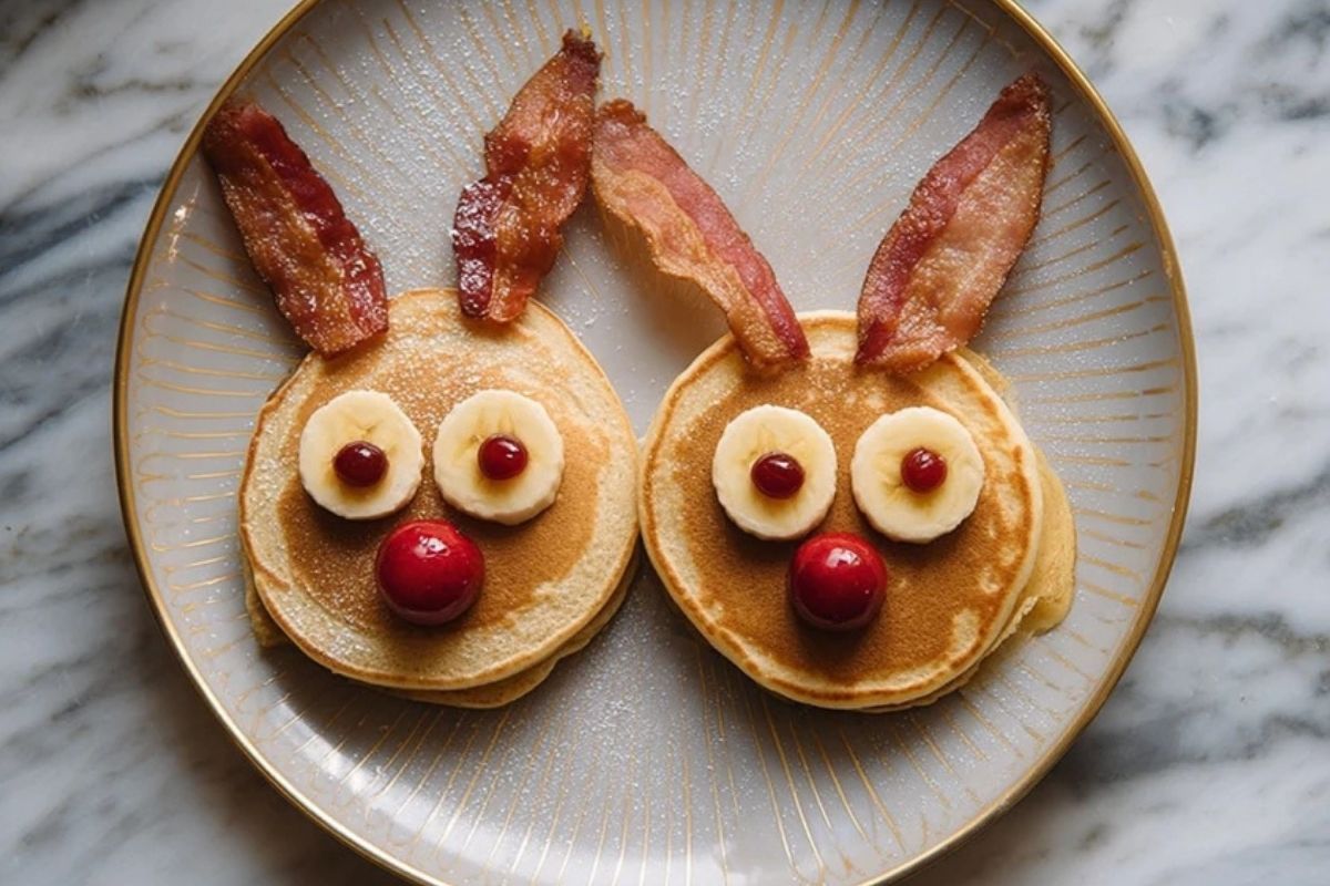 Zauberhafte Rentier-Pfannkuchen